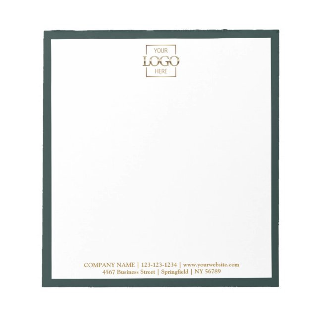 Bloc-note Logo d'entreprise personnalisé moderne et professi (Devant)