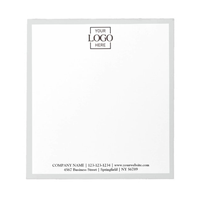 Bloc-note Logo d'entreprise personnalisé moderne et professi (Devant)