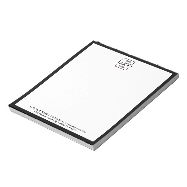 Bloc-note Logo d'entreprise personnalisé moderne et professi (Tourné)