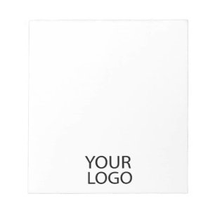 Bloc-note Logo d'entreprise personnalisé professionnel blanc
