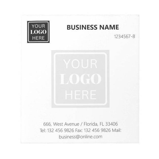 Bloc-note Logo d'entreprise personnalisé Promotion de base (Devant)