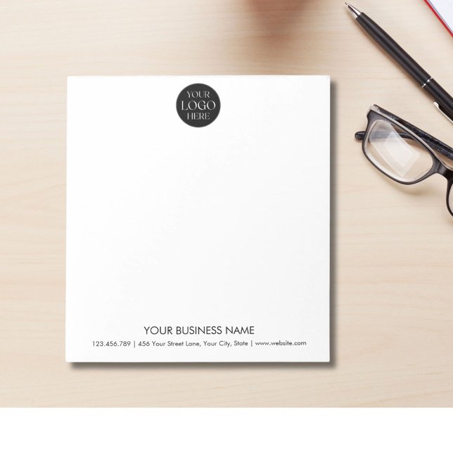Bloc-note Logo d'entreprise personnalisé simple et minimalis (In situ)
