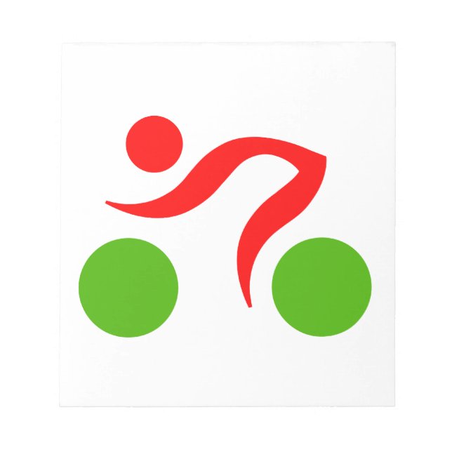 Bloc-note Logo du cool cycliste (Devant)