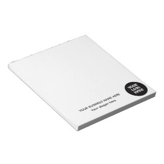 Bloc-note Logo et texte de marque commerciale personnalisée