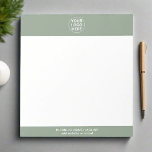 Bloc-note Logo et texte vert Sage l Professionnel