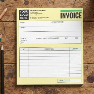 Bloc-note Logo, Formulaires de commande de reçu de vente, Li