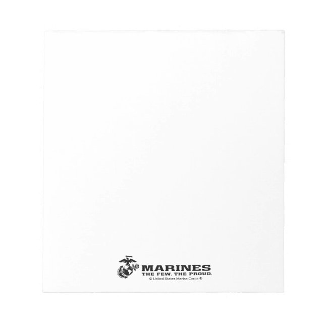 Bloc-note Logo noir empilé USMC "The Rew, The Fiers" (Devant)