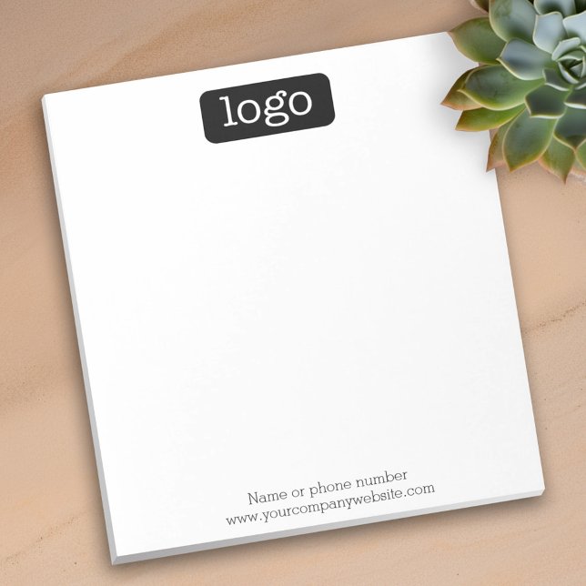 Bloc-note Logo ou photo de base du bureau ou de l'entreprise (Insert your logo for a professional office notepad.)