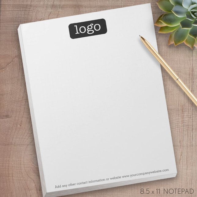 Bloc-note Logo ou photo de base du bureau ou de l'entreprise (custom notepad with logo)