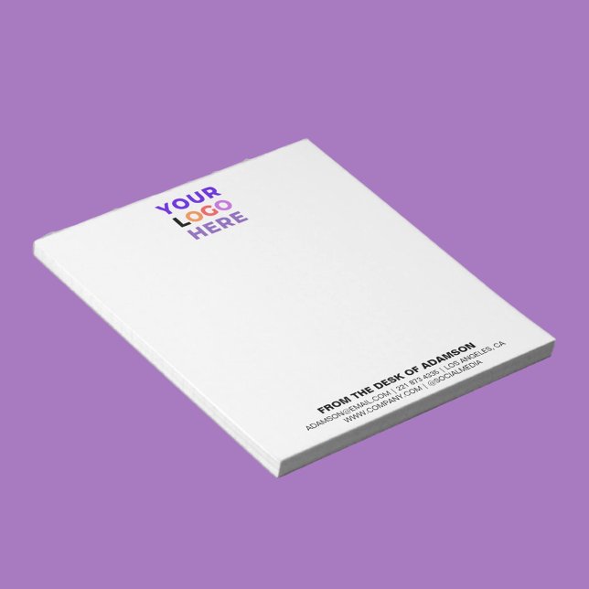 Bloc-note Logo personnalisé Aucun minimum | Office personnal (branded notepad
)