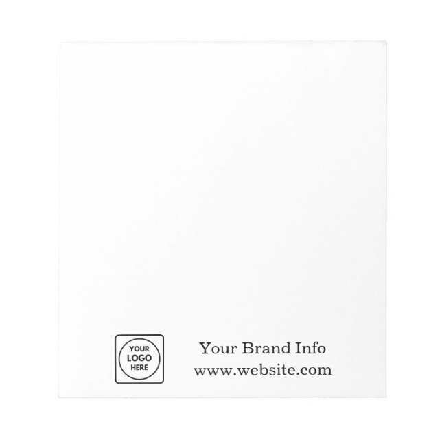 Bloc-note Logo personnalisé | Design d'entreprise minimalist (Devant)