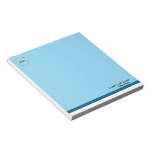 Bloc-note Logo personnalisé Élégant Bleu Poussiéreux Magnet