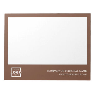 Bloc-note Logo personnalisé Entreprise Marque Cadeau Brown
