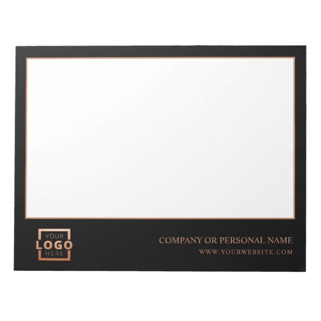 Bloc-note Logo personnalisé Entreprise Marque Cadeau Copper (Devant)