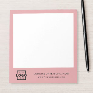 Bloc-note Logo Personnalisé Entreprise Marque Cadeau Rose