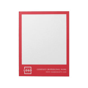Bloc-note Logo personnalisé Entreprise Marque Cadeau Rouge