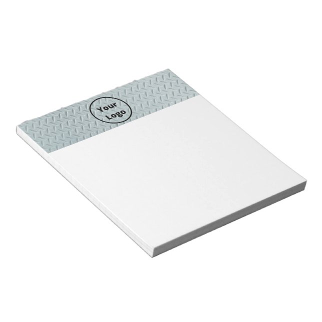 Bloc-note Logo personnalisé impression métallique grise (Incliné)