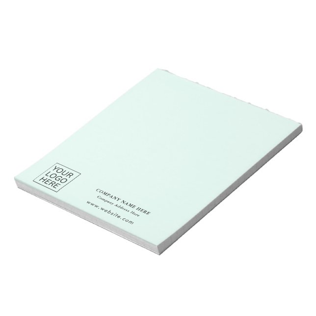 Bloc-note Logo personnalisé minimaliste simple & Texte promo (Tourné)