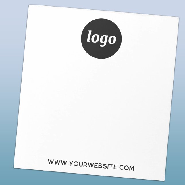 Bloc-note Logo personnalisé pour l'image de marque de l'entr (Simple logo with custom text business branding promotional notepad)