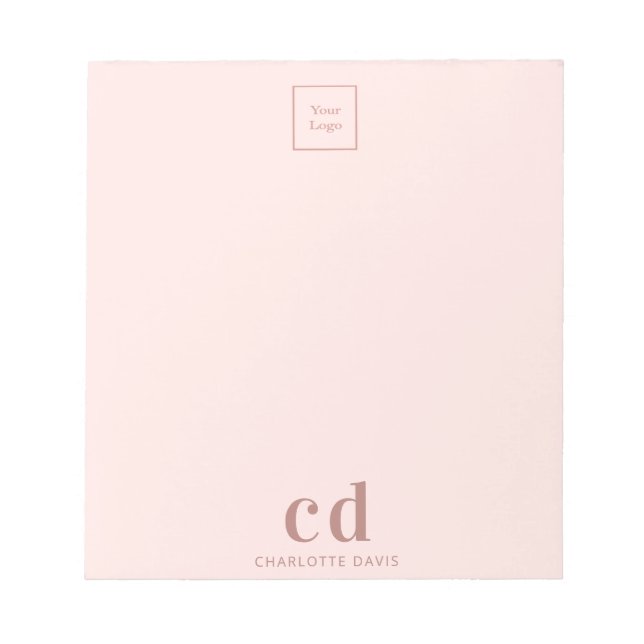 Bloc-note Logo rose gold rose entreprise société (Devant)