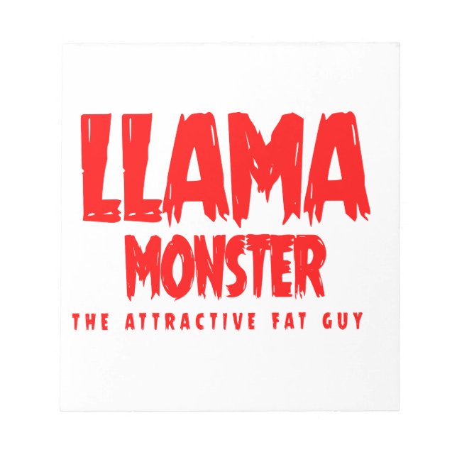 Bloc-note Logo rouge Llama Monster (Devant)