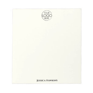 Bloc-note Logo simple de papeterie personnelle