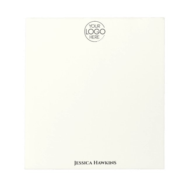 Bloc-note Logo simple de papeterie personnelle (Devant)