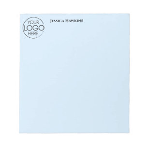 Bloc-note Logo simple de papeterie personnelle Bleu