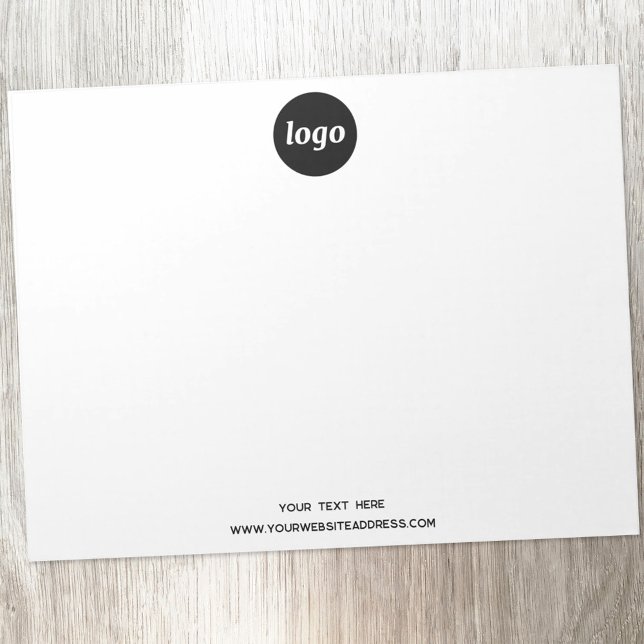 Bloc-note Logo simple et commerce de texte (Simple logo with custom text business branding promotional notepad)