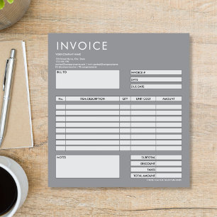 Bloc-note Logo simple et minimaliste pour formulaire de fact