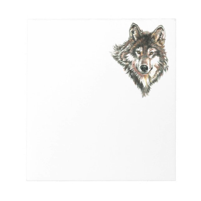 Bloc-note Logo Wolf Head Aquarelle (Devant)