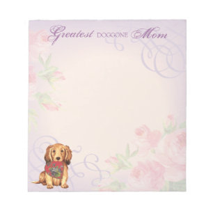 Bloc-note Longue Dachshund Heart Maman