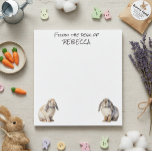 Bloc-note Lop Bunnies du bureau de personnalisation<br><div class="desc">Ce design a été créé par art numérique et peut être personnalisé dans la zone fournie par le changement de la photo et/ou du texte. Vous pouvez également le customiser en choisissant l'option cliquer pour customiser une autre option et supprimer ou modifier la couleur de l'arrière - plan, ajouter du...</div>