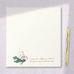 Bloc-note Lotus Flower Conseiller en santé holistique<br><div class="desc">Illustration vintage artistique de la fleur de lotus - i</div>