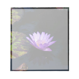 Bloc-note Lotus Violet Nénuphar Fleur et Lys rayés