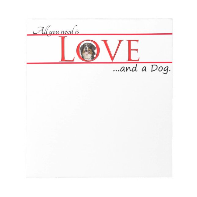 Bloc-note Love a Bernese Mt. Chien Note Pad (Devant)