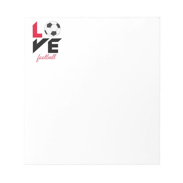 Bloc-note Love football (Devant)