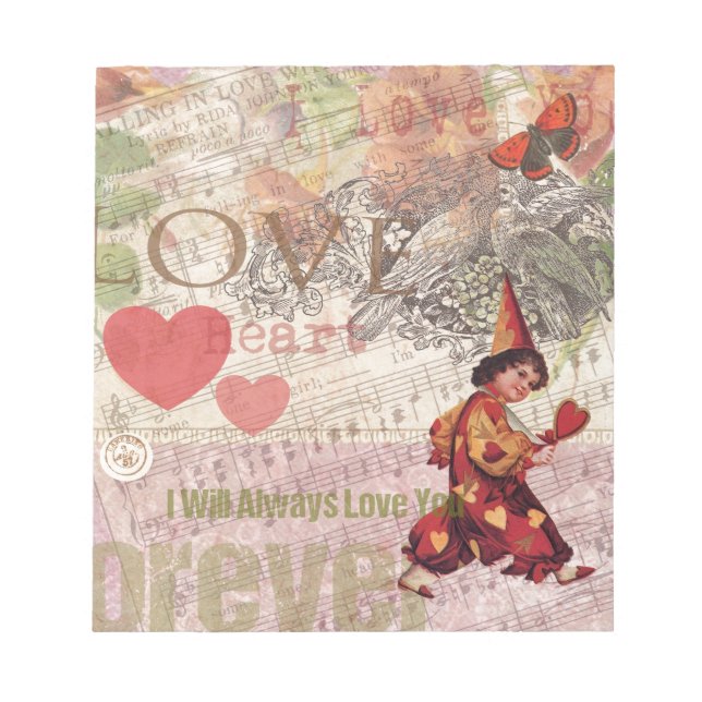 Bloc-note Love Heart Sweetheart Valentine Cherub (Devant)