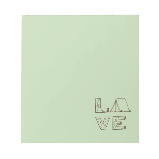 Bloc-note Love Tent Camping (Devant)