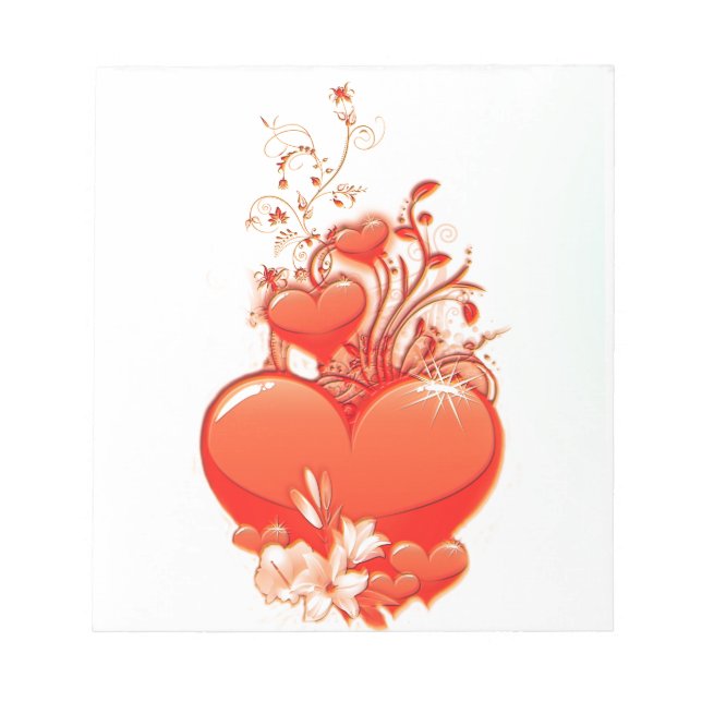 Bloc-note Love you heart valentine (Devant)