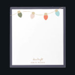 Bloc-note Lumières de chaîne Kaktovik<br><div class="desc">Design rétro de lumières de Noël par Shelby Allison.</div>