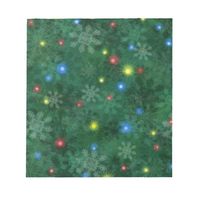 Bloc-note Lumières de neige de Noël (Devant)