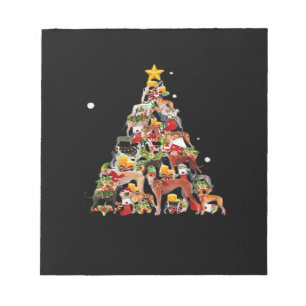 Bloc-note Lumières de sapin de Noël Greyhound Chien drôle de