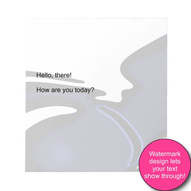 Bloc-note Lune bleue : Bleu Abstrait, Blanc & Noir (Créateur téléchargé)