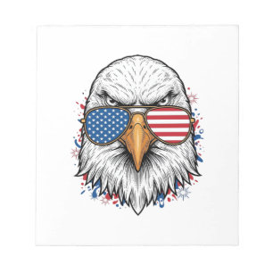 Bloc-note Lunettes de soleil aigle patriotique Vintage Vecto