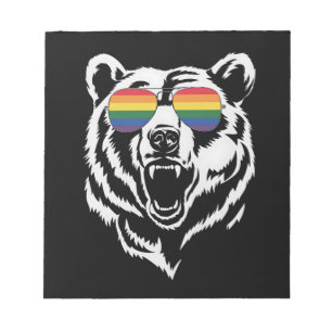 Bloc-note Lunettes de soleil arc-en-ciel drapeau de la fiert