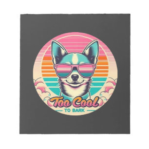 Bloc-note Lunettes de soleil Chihuahua Vintage Sunset