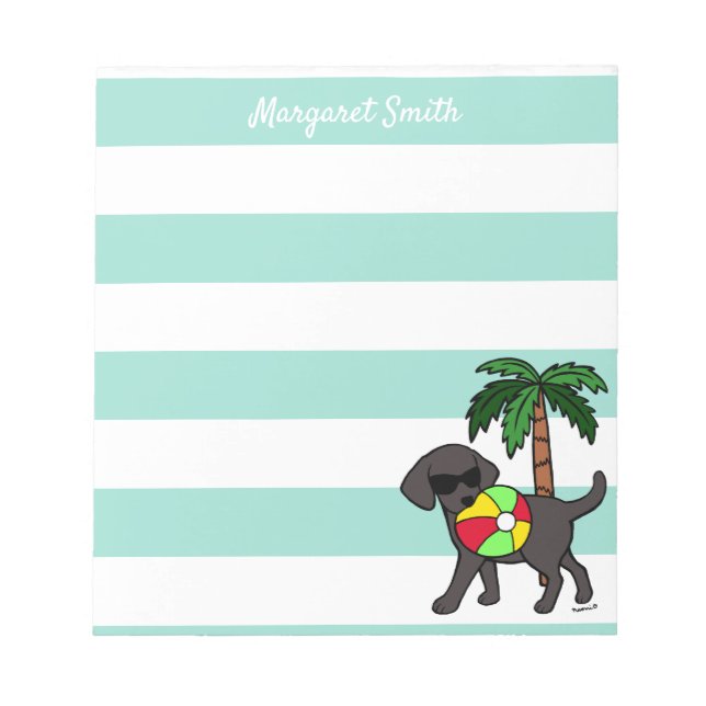 Bloc-note Lunettes de soleil cool Black Labrador (Devant)