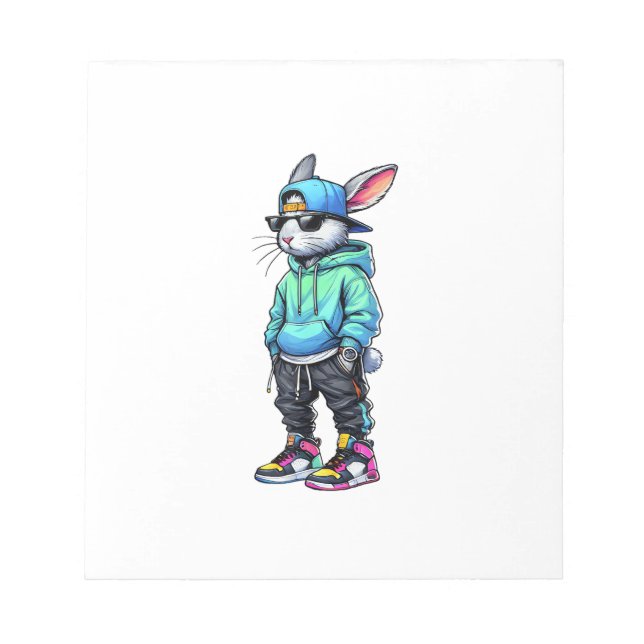 Bloc-note Lunettes de soleil Cool Bunny Rabbit pour garçons  (Devant)