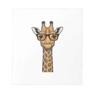 Bloc-note Lunettes de soleil de girafe cool T-shirt à gravur